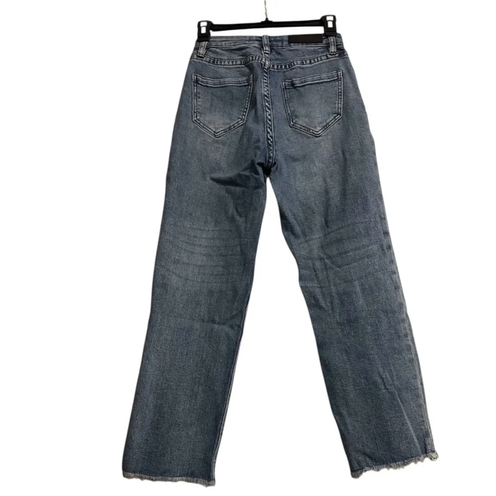 Rock & Roll Denim High Rise Cropped Jeans Women’s Medium Wash Front Seam